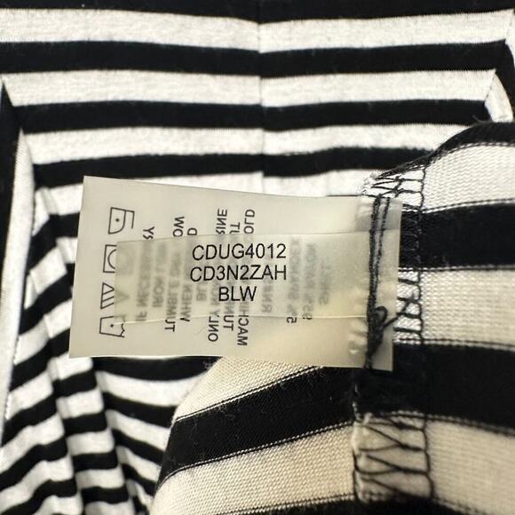 Calvin Klein Black White Jersey Knit Striped Knee Length Bodycon Dress Size 4 - Picture 7 of 14